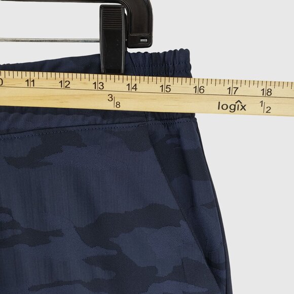 Athleta Brooklyn Camo Jogger Textured Navy Blue Comfort Sport Travel Size 12 - Picture 7 of 11